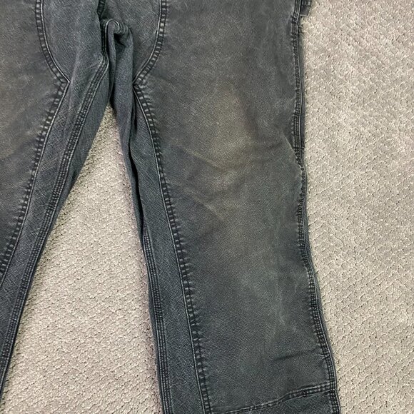 Distressed Carhartt Double Knee Pants 103334 BLK Mens 38 x 36 Fits 38x33.5 Black - Picture 4 of 14